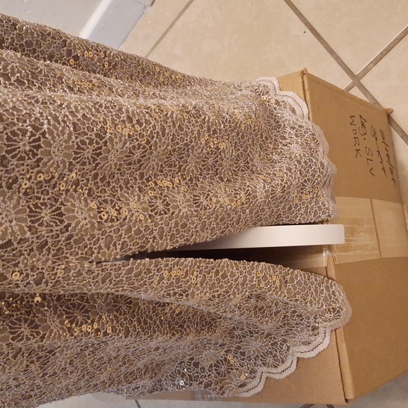 R & M Collections Sz. 16 beige dress with jacket - Picture 3 of 6